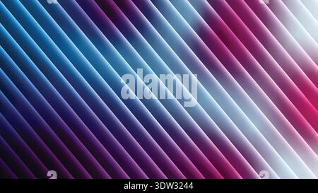 Strisce luminose diagonali vibranti sulla texture di sfondo viola-blu sfumato - vettore di sfondo astratto Illustrazione Vettoriale