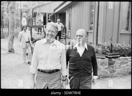 Jimmy Carter Menachem Begin Foto Stock