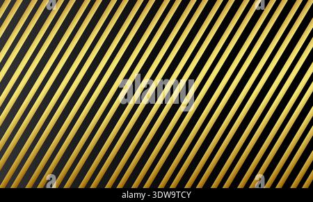 Modello Abstract Golden Lines su sfondo nero, può essere utilizzato per progetti aziendali, progetti di presentazione o qualsiasi altro progetto adatto. Illustrazione Vettoriale
