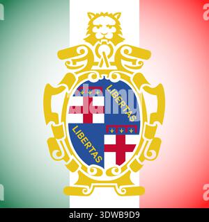 Bologna, Italia, stemma della città, illustrazione vettoriale Illustrazione Vettoriale