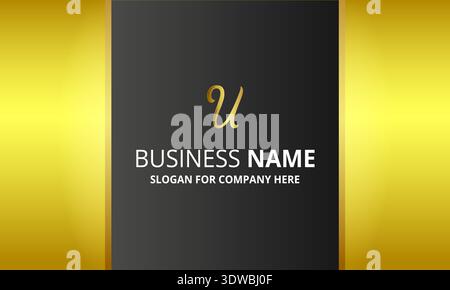 Lo sfondo Business Shiny Gold Black può essere utilizzato per progetti aziendali, presentazioni o qualsiasi altro design adatto. Illustrazione Vettoriale