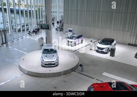 All'interno dell'edificio della Nissan Gallery Global Headquarters - Yokohama, Giappone - 11 novembre 2025 Foto Stock