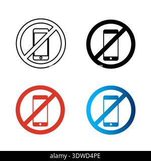 Astratta senza illustrazione della silhouette del telefono cellulare, può essere utilizzata per progetti aziendali, progetti di presentazioni o qualsiasi altro progetto adatto. Illustrazione Vettoriale