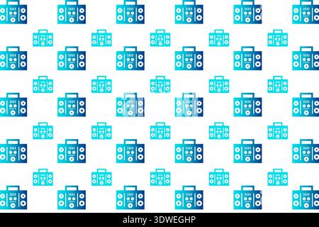 Lo sfondo del modello boombox astratto può essere utilizzato per progetti aziendali, progetti di presentazione o qualsiasi altro progetto adatto. Illustrazione Vettoriale