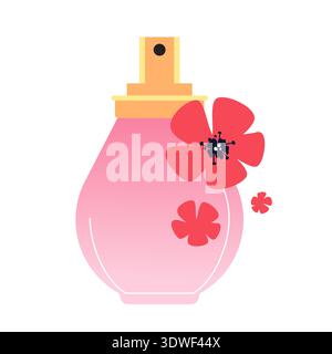 Flacone di profumo - colorato oggetto dal design piatto Illustrazione Vettoriale