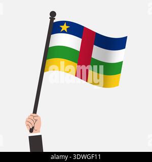 Bandiera della Repubblica Centrafricana Illustrazione Vettoriale