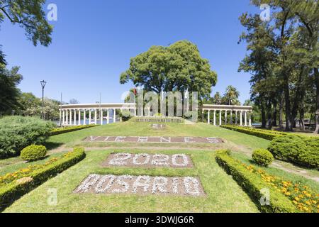 Rosario Argentina 21 febbraio parco floreale calendario dei giardini francesi situato nel Parco indipendenza Rosario settentrionale . Riprese il 21 febbraio 2020, Rosari Foto Stock