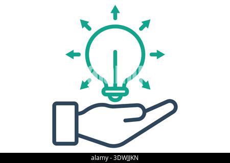 Icona opportunità. Stile icona linea. Icona relativa al caso. illustrazione vettoriale degli elementi di successo Illustrazione Vettoriale