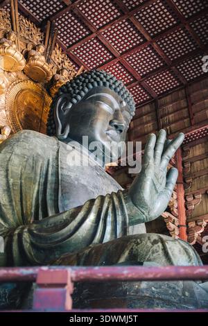 Grande Buddha Vairocana Daibutsu, Nara Foto Stock