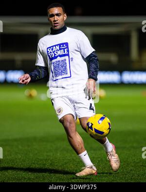 Ahsley Charles si riscalda davanti a Bromley vs Crewe Alexandra FC 27/01/26 Foto Stock