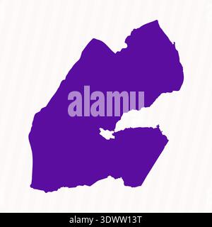 Purple Editable Djibouti Simple Map, design vettoriale modificabile, può essere utilizzato per la progettazione aziendale o di presentazioni. Illustrazione Vettoriale