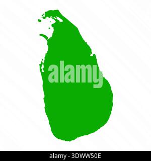 Mappa vettoriale verde del paese dello Sri Lanka, design vettoriale modificabile, può essere utilizzata per la progettazione aziendale o di presentazioni. Illustrazione Vettoriale