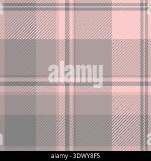 Tartan ornamentale a quadri vettoriali, fondo in tessuto con cuciture. Borsa in tessuto a quadri senza cuciture con tavolozza di colori chiari e pastello. Illustrazione Vettoriale