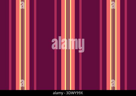 Tessuto di sfondo con texture sovrapposta senza cuciture per motivi di Deminininity. Strisce in tessuto Vnfant Vertical Lines con tavolozza di colori rosa e giallo. Illustrazione Vettoriale