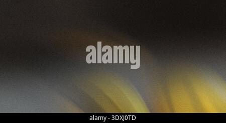Uno sfondo astratto sfocato presenta una sfumatura di giallo e nero con una texture granulosa, che crea un effetto moderno e artistico Foto Stock