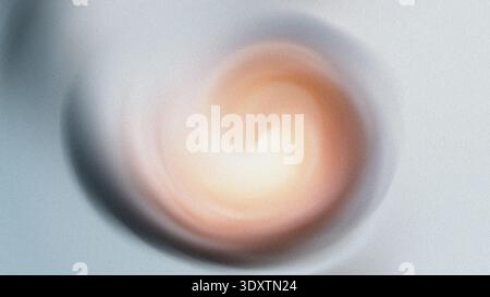 Immagine astratta sfocata con una luce centrale che ruota con colori tenui e transizioni fluide Foto Stock