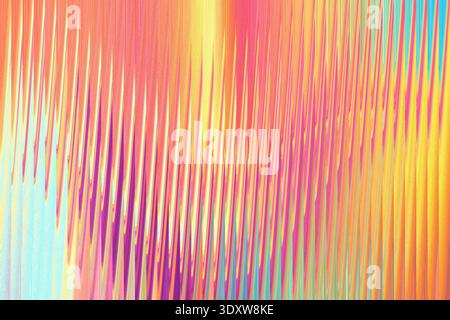 Un vibrante dipinto astratto caratterizzato da una miscela di colori caldi e freddi che creano un effetto fluido e dinamico Foto Stock