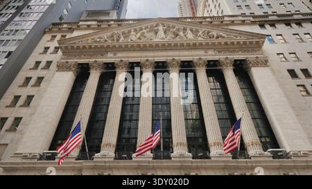 New York, USA, settembre 2018: Edificio della Borsa di Wall Street a New York, la principale borsa degli Stati Uniti Foto Stock