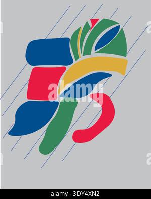 Meraviglioso giocatore della Coppa del mondo 2026 USA, Messico e Canada Illustrazione Vettoriale