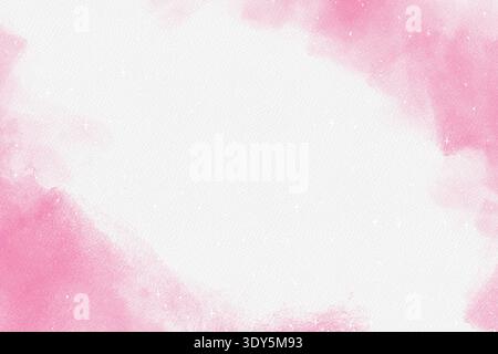 Sfondo rosa astratto acquerello con accenti dorati, morbida texture pastello, elegante design artistico Foto Stock