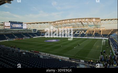 Chester, PA, USA - 4 OTTOBRE 2025: Incontro MLS tra Philadelphia Union e New York City FC al Subaru Park. ***SOLO PER USO EDITORIALE*** Foto Stock