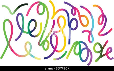 Un'illustrazione colorata della frase "vettore del posto felice Illustrazione Vettoriale