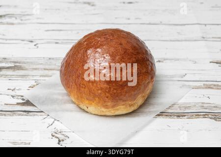 dimostrando la ritenzione dell'umidità durante la cottura e il tempo ottimale per il consumo per la massima morbidezza. Foto Stock