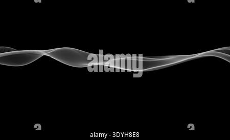 Rendering 3d Wave bianco e nero bg Foto Stock