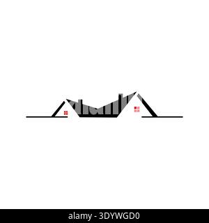 Icone moderne di realta' caratterizzate da case, proprieta', edifici e simboli immobiliari in puro stile vettoriale. Ideale per siti Web, app mobili, design dell'interfaccia utente, pr Illustrazione Vettoriale