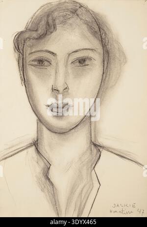 Henri Matisse, Henri Emile Benoit Matisse (geb 31. Dezember 1869, gest. 3. Novembre 1954 a Cimiez), Französischer Maler, Grafiker, Zeichner, Klassische moderne. Hier sein Werk:, Jackie (1947), Gemälde, Reproduktion des Gemäldes, Kunstwerk, Historisch Foto Stock