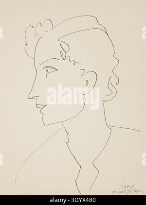 Henri Matisse, Henri Emile Benoit Matisse (geb 31. Dezember 1869, gest. 3. Novembre 1954 a Cimiez), Französischer Maler, Grafiker, Zeichner, Klassische moderne. Hier sein Werk:, Jacky (1947), Gemälde, Reproduktion des Gemäldes, Kunstwerk, Historisch Foto Stock