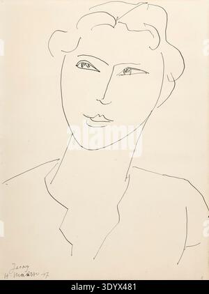 Henri Matisse, Henri Emile Benoit Matisse (geb 31. Dezember 1869, gest. 3. Novembre 1954 a Cimiez), Französischer Maler, Grafiker, Zeichner, Klassische moderne. Hier sein Werk:, Jacky (1947), Gemälde, Reproduktion des Gemäldes, Kunstwerk, Historisch Foto Stock
