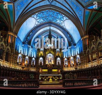 Basilica di Notre-Dame, Montreal, Canada Foto Stock
