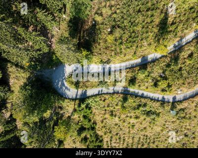 View from above, path on the Schöckl mountain, Styria, Austria, Europe Foto Stock