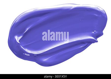 Lavanda viola bellezza texture cosmetica isolato su sfondo bianco, sbavature di trucco o prodotti cosmetici sbavature, pennellate di vernice Foto Stock