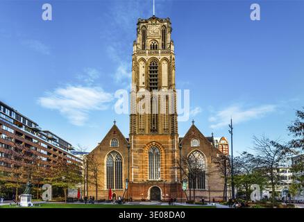 St. Laurenskerk, chiesa storica con architettura gotica, Rotterdam, Paesi Bassi Foto Stock