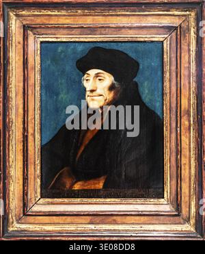 Ritratto di desiderio Erasmus, 1532 di Hans Holbein il giovane, FENIX, museo sul tema della migrazione, in un magazzino storico a Katendrecht, hub Foto Stock