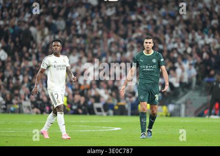 MADRID, SPAGNA - 11 MARZO: Rodri del Manchester City in azione durante il turno del 16° turno di UEFA Champions League 2026 - Leg 1 match tra il Real Madrid C.F. e il Manchester City F.C. all'Estadio Santiago Bernabeu l'11 marzo 2026 a Madrid, Spagna. (Alexandra Fechete/SPP) credito: SPP Sport Press Photo. /Alamy Live News Foto Stock