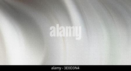Un'immagine sfocata con sfumature di bianco e grigio che creano un effetto di movimento fluido e fluido. Ideale per sfondi o arte astratta. Foto Stock