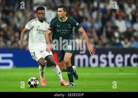 Madrid, Spagna. 11 marzo 2026. Rodri del Manchester City durante la partita di UEFA Champions League, turno di 16, andata, tra Real Madrid e Manchester City giocata allo stadio Santiago Bernabeu l'11 marzo 2026 a Madrid in Spagna. (Foto di Bagu Blanco/PRESSINPHOTO) credito: PRESSINPHOTO SPORTS AGENCY/Alamy Live News Foto Stock