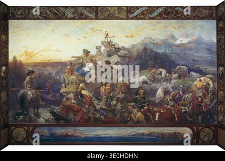 Emanuel Leutze - verso ovest il corso dell'Impero prende la sua strada - Campidoglio Foto Stock
