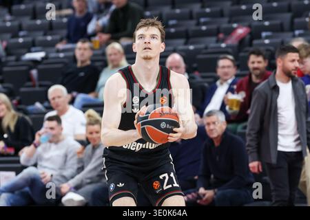 Justuz Hollatz (FC Bayern Basketball, #21), GER, FC Bayern Basketball vs. Anadolu Efes Istanbul, Basketball, Euroleague, 31. Spieltag, Saison 2025/2026, 12.03.2026, foto: Eibner-Pressefoto/Jenni Maul Foto Stock