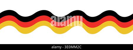 Bandiere di Germania - collezione piatta. Bandiere di dodici icone piatte di forma diversa. Serie di illustrazioni vettoriali. Icona della bandiera della Germania con il simbolo dell'asta vettore il Illustrazione Vettoriale