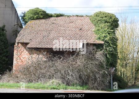 Edificio coperto in Francia Foto Stock