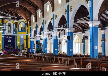 Chiesa cattolica romana, Soufriere, Santa Lucia Foto Stock