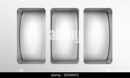 Slot machine. Vuoto. Vuoto. illustrazione 3d. Foto Stock
