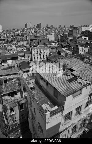 Veduta aerea di Istanbul che mostra l'architettura urbana e lo skyline. Foto Stock
