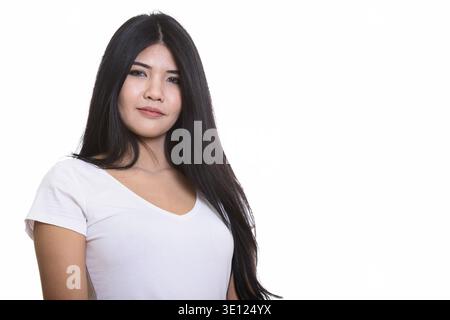 Studio shot del giovane bella donna asiatica Foto Stock