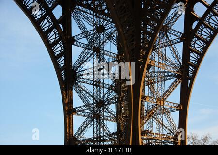 Struttura della Torre Eiffel Foto Stock