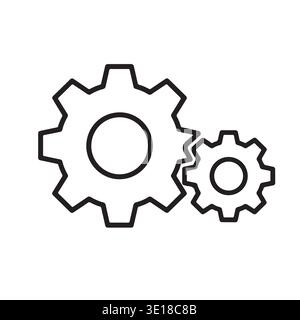 Ingranaggi e codoli industriali - vettore di collaborazione per l'ingegneria meccanica Illustrazione Vettoriale